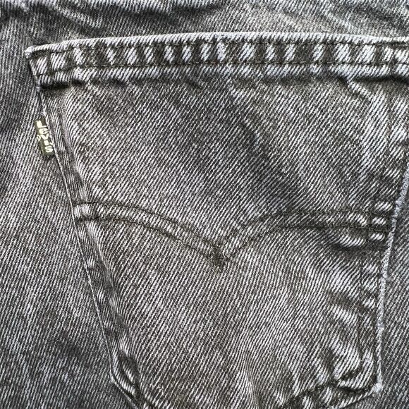 VTG Levi’s 550 Relaxed Tapered Jeans 27x228 Early 90s USA Faded Black Blue Tint - Picture 7 of 13